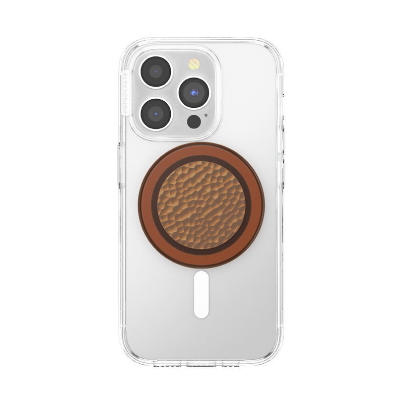 Enamel Hammered-Copper-Tone PopGrip for MagSafe