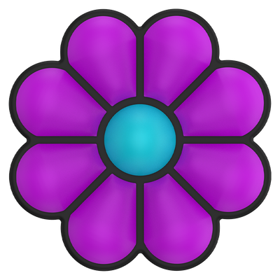 Doodle Daisy Purple PopGrip