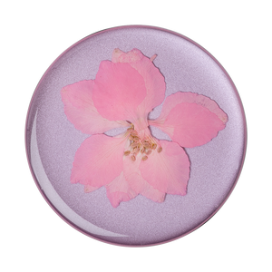 Pink Delphinium Pressed Flower PopGrip, PopSockets