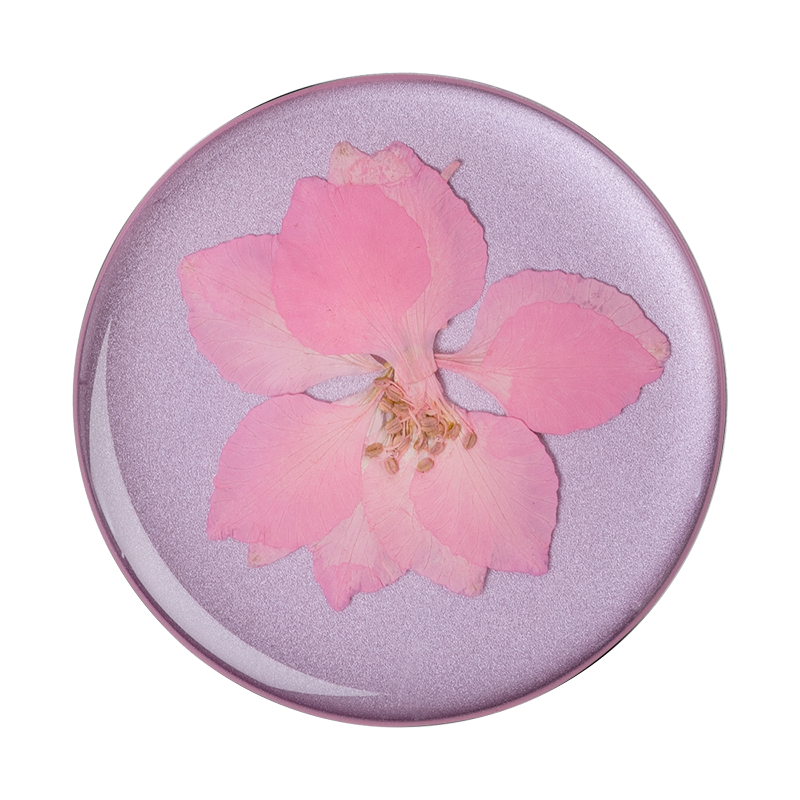 Pink Delphinium Pressed Flower PopGrip
