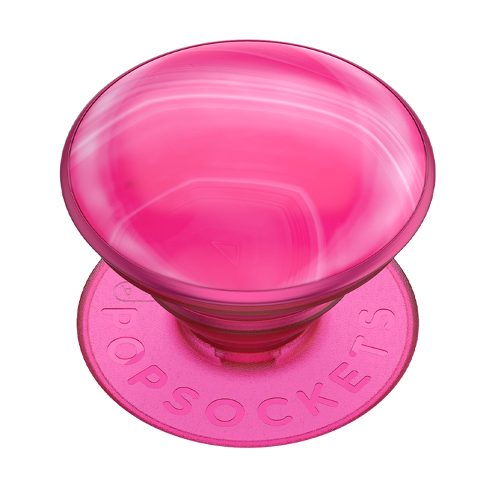 Pink Agate Genuine Gemstone PopGrip, PopSockets